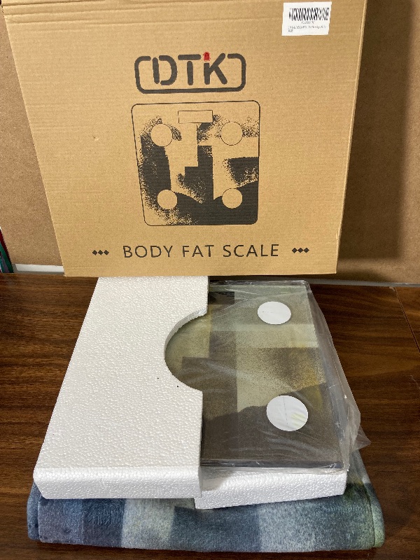 Photo 2 of DTK Body Fat Scale with Bath Rug, Digital Bathroom Scales for Body Weight BMI and Weight Loss, High Precision Smart Bluetooth Scale with 12 Key Body Compositions Sync with Other Fitness Apps, 400 lbs