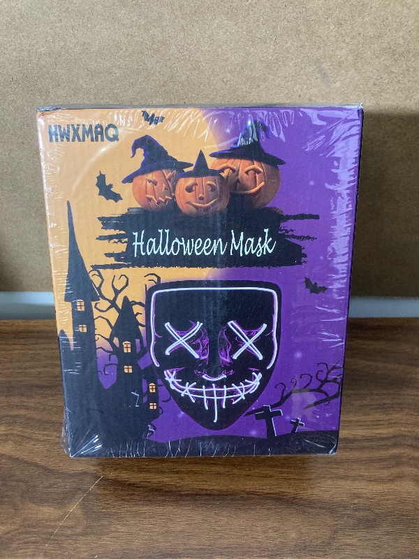 Photo 1 of Brand: HWXMAQ
Halloween Led Light Up Mask - Purge Light Up Mask For Kids Men Women - Glowing Mask for Halloween Festival Party Carnival PINK