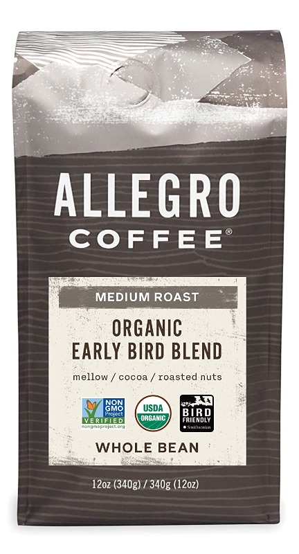 Photo 1 of Allegro Coffee Organic Early Bird Blend Whole Bean Coffee, 12 oz
Use By 06/10/2021