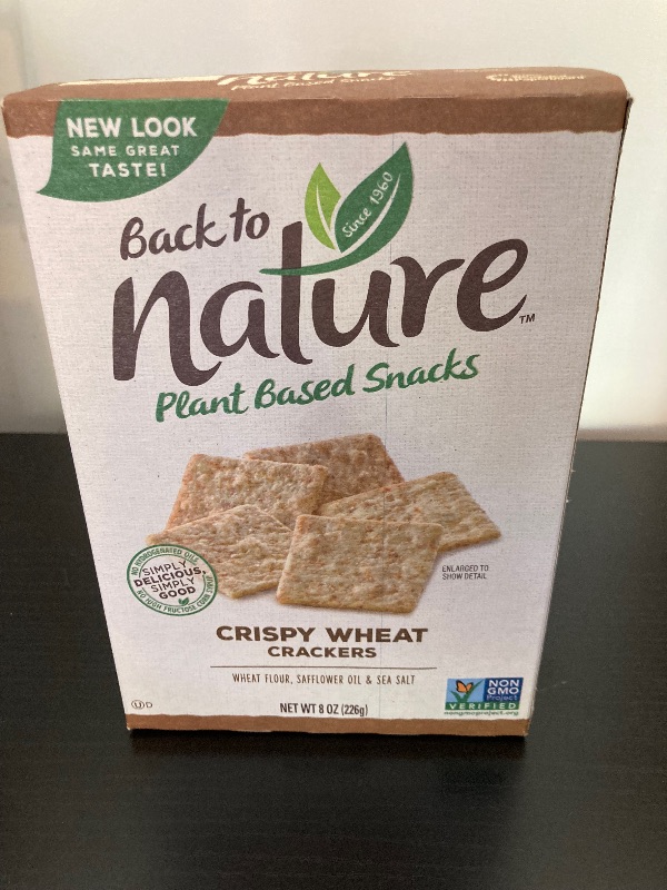 Photo 2 of Back to Nature Plant Based Snacks Crispy Wheat Crackers 8 oz. Box 2PACK
Exp nov 28 2021