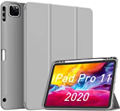 Photo 1 of Soke iPad Case Pro 11in 2020 with Pencil Holder,New iPad case 11 inch Lightweight Smart Cover with Soft TPU Back +?Apple Pencil Charging?+Auto Sleep/Wake for iPad Gen 2020 (Light Gray)