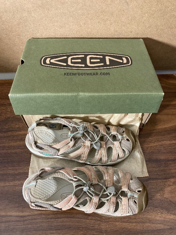 Photo 2 of KEEN Women's Whisper Sport Sandal Taupe/Coral Size 8