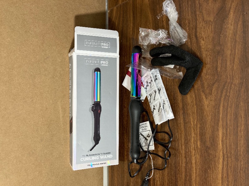 Photo 1 of INFINITIPRO BY CONAIR Rainbow Titanium 1.25-Inch Curling Wand