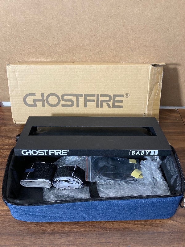 Photo 2 of Ghost Fire Guitar Pedal Board Aluminum Alloy Effect Pedalboard 13.7''x5.5'' with Carry Bag,V series (V-Baby