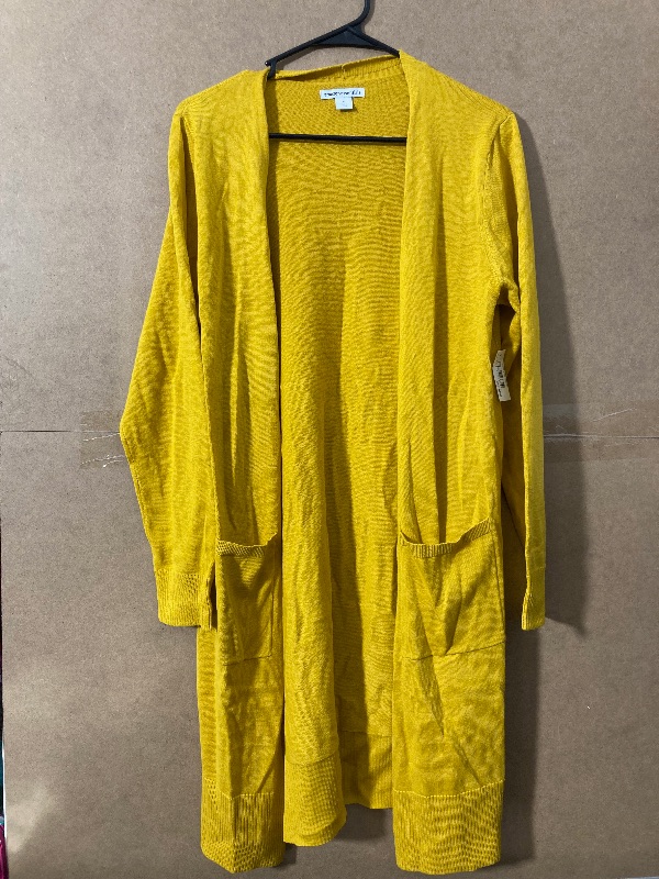 Photo 2 of Amazon Essentials Women's Lightweight Long-Sleeve Longer Length Cardigan Dark Yellow Medium