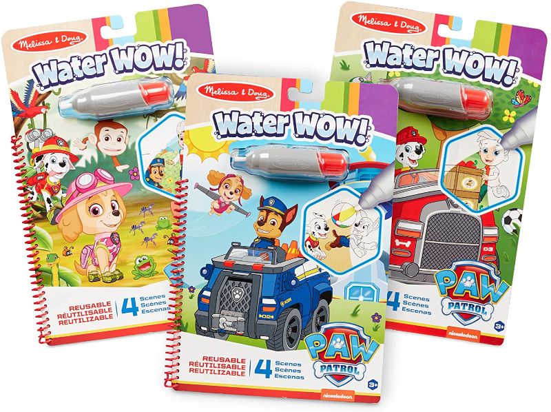 Photo 1 of Melissa & Doug PAW Patrol Water Wow! 3-Pack - Skye, Chase, Marshall Water Reveal Travel Activity Pads
