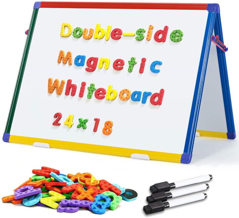 Photo 1 of SwanSea Magnetic Whiteboard Dry Erase Wipe Planning Board with Colorful Frame 24×18 inch