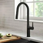 Photo 1 of Kraus Oletto Single Handle Pull-Down Kitchen Faucet MATTE BLACK