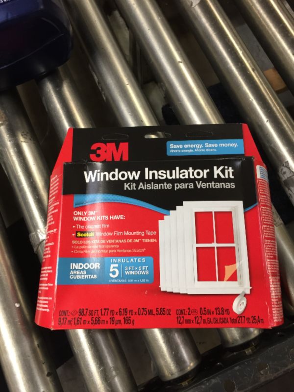 Photo 2 of 3M Indoor Window Insulator Kit, Window Insulation Film for Heat and Cold, 5.16 ft. x 17.5 ft., Covers Five 3 ft. by 5 ft. Windows
