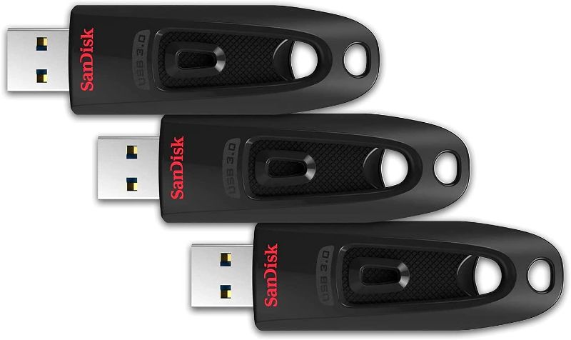 Photo 1 of SanDisk 32GB 3-Pack Ultra USB 3.0 Flash Drive (3x32GB) - SDCZ48-032G-GAM46T
