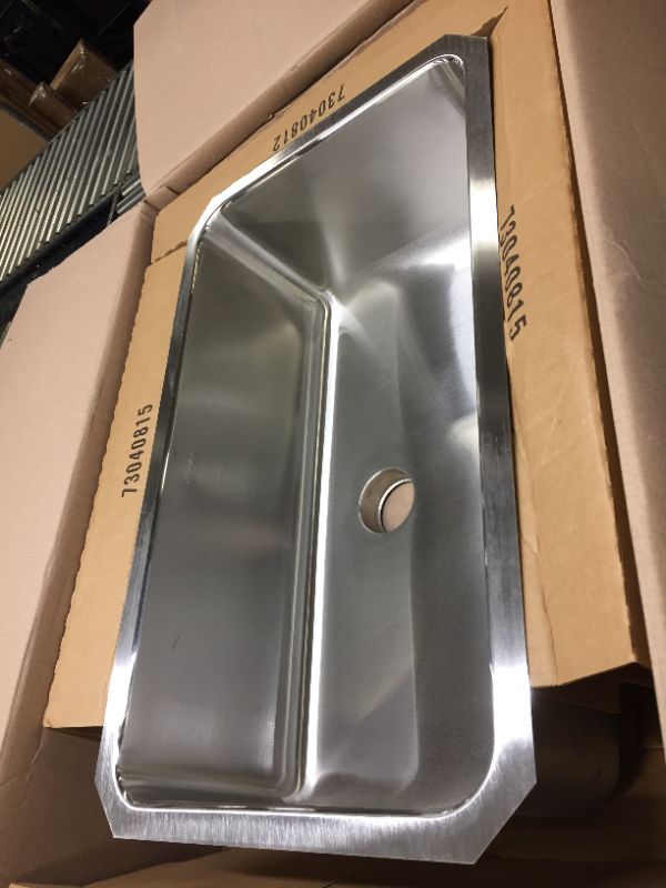 Photo 2 of Elkay ELUH281610PD Lustertone Classic Single Bowl Undermount Stainless Steel Sink with Perfect Drain - Sink Dimensions: 30-1/2" X 18-1/2" X 10" Min. Cabinet Size: 36"

