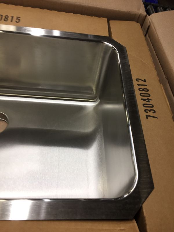 Photo 5 of Elkay ELUH281610PD Lustertone Classic Single Bowl Undermount Stainless Steel Sink with Perfect Drain - Sink Dimensions: 30-1/2" X 18-1/2" X 10" Min. Cabinet Size: 36"

