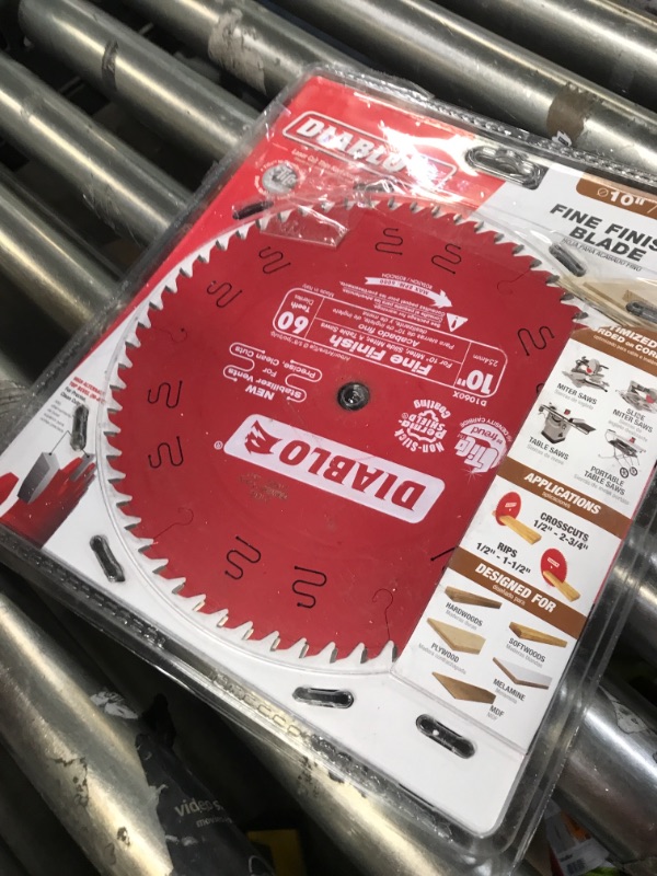 Photo 1 of Diablo 10 in. Dia. x 5/8 in. Carbide Tip Circular Saw Blade 60 teeth 1 pk