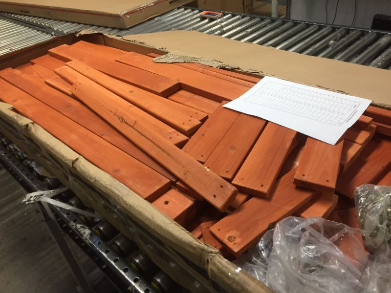 Photo 1 of Little Tikes Real Wood Adventures Outdoor Wooden Climb House for Backyard Fun with 4' High Rock Climbing Wall & Climber Ropes, Play House and Deck --- BOX 1 OF 2 ONLY ---- PARTS 
