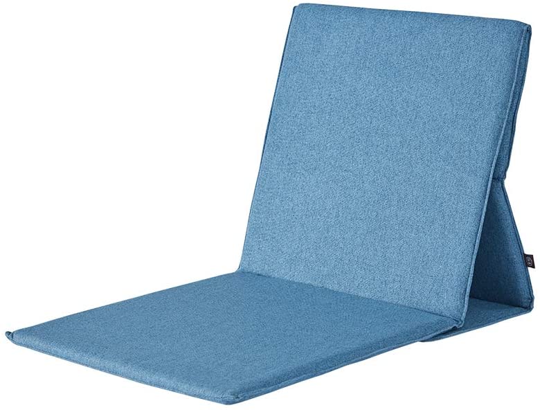 Photo 1 of Foldable Tatami Chair Japanese Floor Seating for Adults Portable Picnic Chair (Blue)
