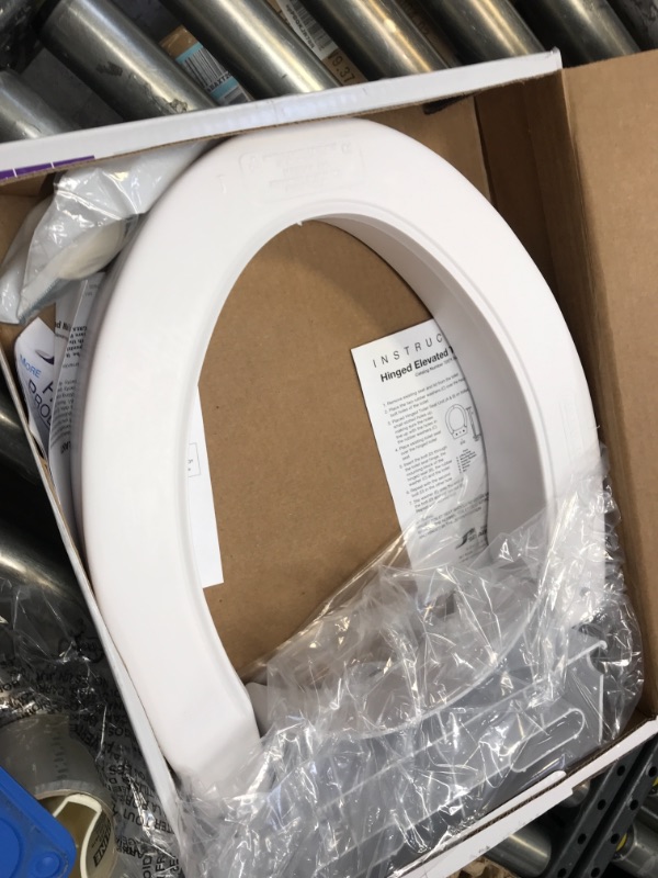 Photo 2 of DMI Elongated Hinged Toilet Seat, White, 300 lb