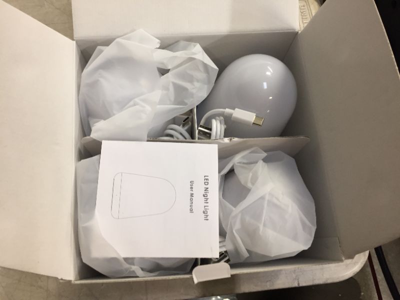 Photo 1 of Table Lamp, Dimmable LED Night Light, BAXIA Touch Sensor Bedside Lamp with Quick USB Charging Port, RGB Color-Changing & 1 Hour Timer for Bedroom/Office/Hallways/Kitchen, White (4 Pack)
