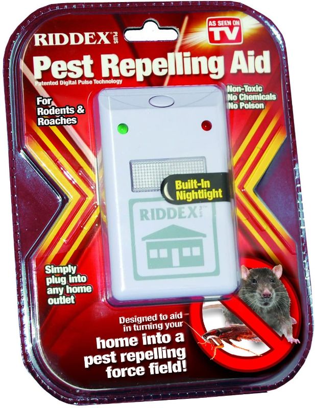 Photo 1 of RIDDEX Plus Insect Repellent | Plug in, Mouse Deterrent - Pest Control for Defense Against Rats, Mice, Roaches, Bugs and Insects | Control Pests with No Chemicals or Poison
