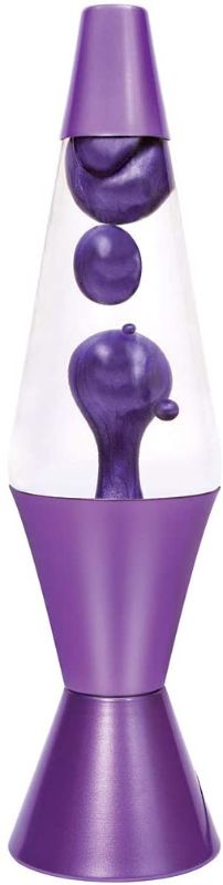 Photo 1 of 14.5" Metallic Purple Wax Lava Lamp with Matching Aluminum Base
