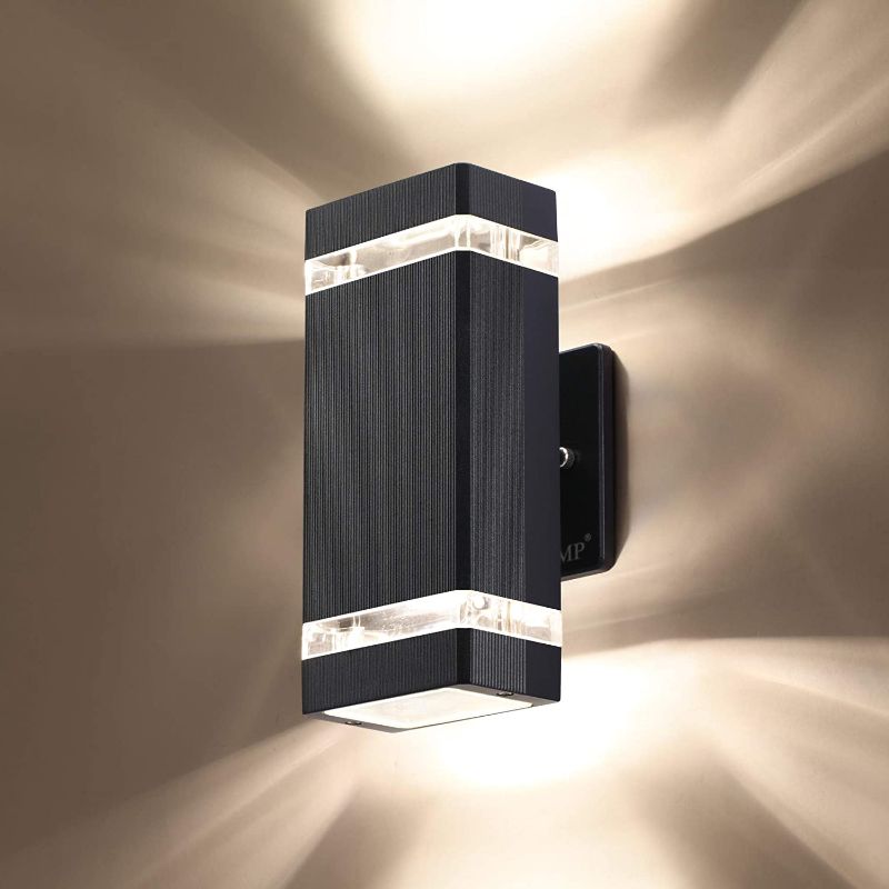 Photo 1 of LMP LED Square Up and Down Lights Outdoor Wall Light?Body in Aluminum Waterproof Outdoor Wall Lamps?3000k 5W with Certificate ETL 1 Pack
