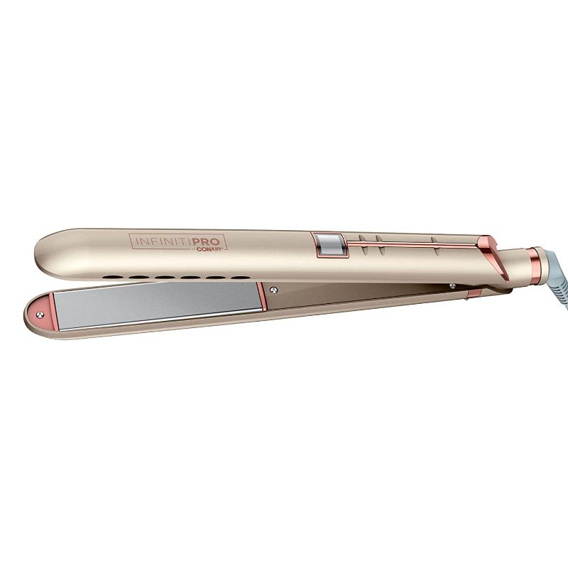 Photo 1 of INFINITIPRO BY CONAIR Frizz Free Titanium Ceramic Flat Iron, 1 Inch
