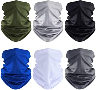 Photo 1 of [6 Pack] Unisex Face Bandana Neck Gaiter, Reusable Washable Cloth Fabric Tube Scarf Motorcycle Balaclava for Men Women