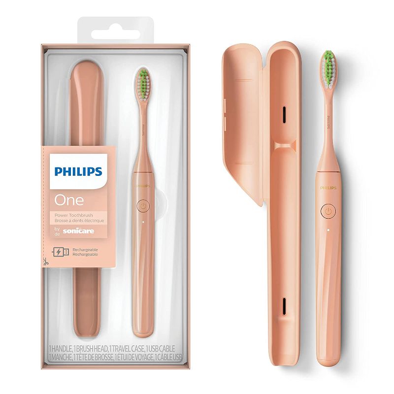 Photo 1 of Philips One by Sonicare Rechargeable Toothbrush, Shimmer, HY1200/05
