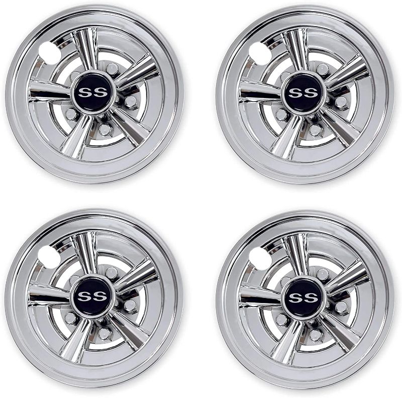 Photo 1 of NOKINS Golf Cart SS Wheel Covers Hub Caps for Most Golf Carts 8 inch(Set of 4)