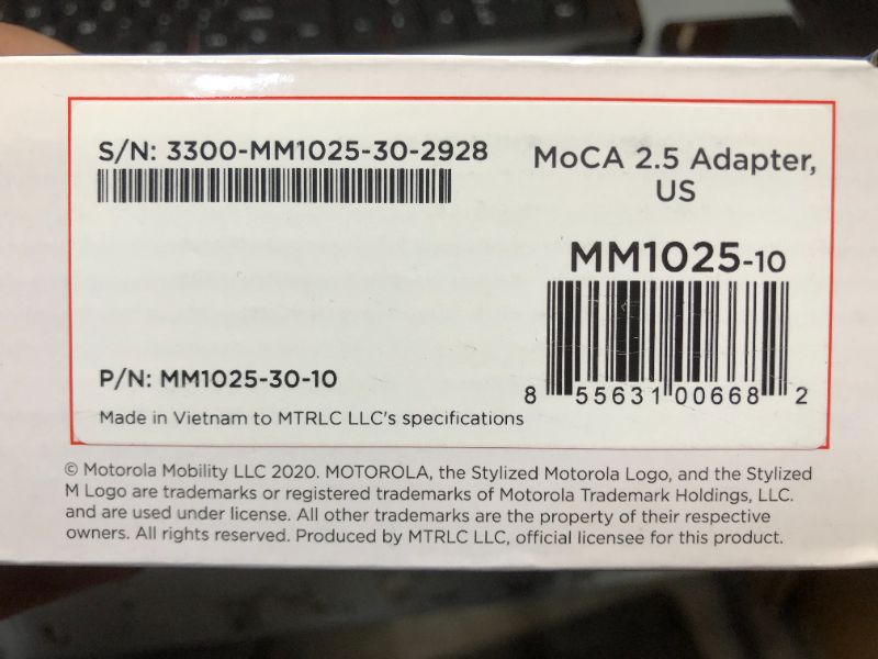 Photo 3 of Motorola MoCA Adapter for Ethernet Over Coax, Plug and Play, Ultra Fast Speeds, Boost Home Network for Better Streaming and Gaming (2.5 Gbps (1 Pack))
