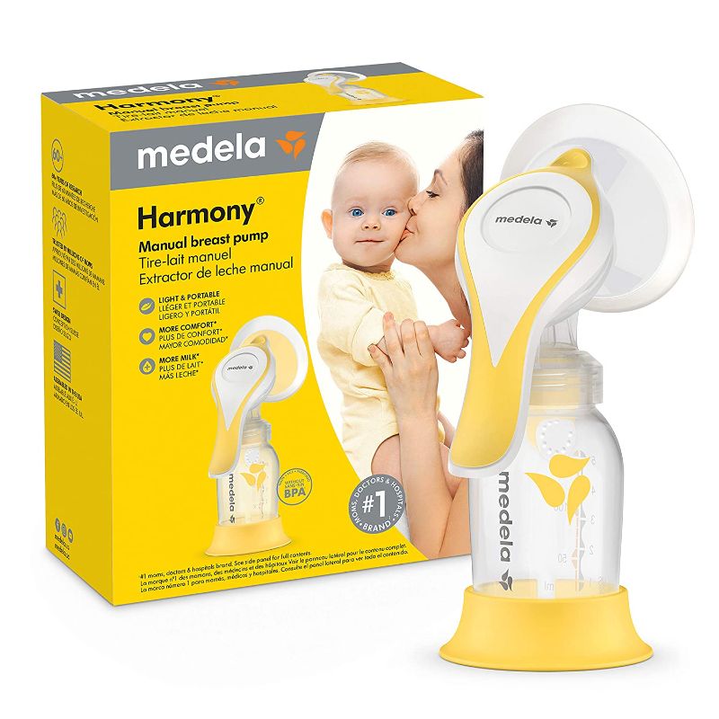 Photo 1 of Medela Manual Breast Pump | Harmony Single Hand Breast Pump with Flex Breast Shields for More Comfort and Expressing More Milk
