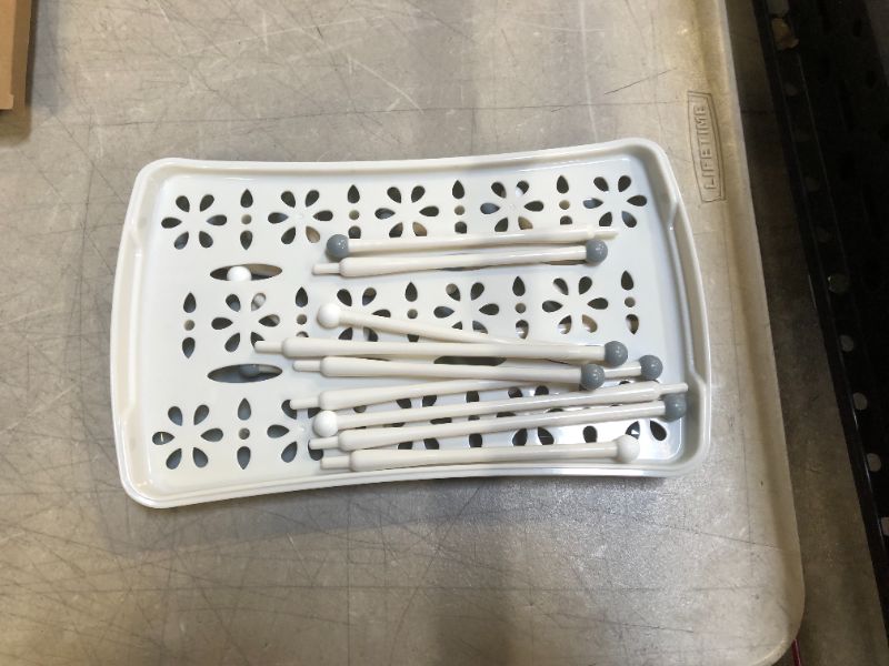 Photo 1 of Baby Bottle Drying Rack with Tray, Termichy High Capacity Bottle Dryer Holder for Bottles, Teats, Cups, Pump Parts and Accessories, Gray
