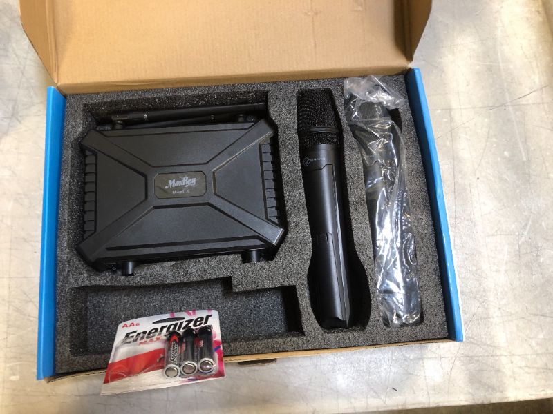 Photo 1 of Moukey Wireless Microphone, Dual Handheld Dynamic Karaoke Microphone, Anti-Interference, 295ft Range, UHF Mics for Karaoke/Voice Amplifier/PA System/DJ/Church/Party/Meeting/Wedding, Black, A Channel
