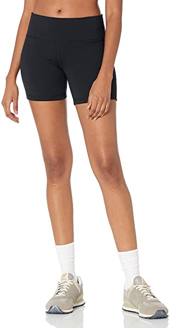 Photo 1 of Amazon Essentials Women's Studio Sculpt Mid-Length Yoga Short
