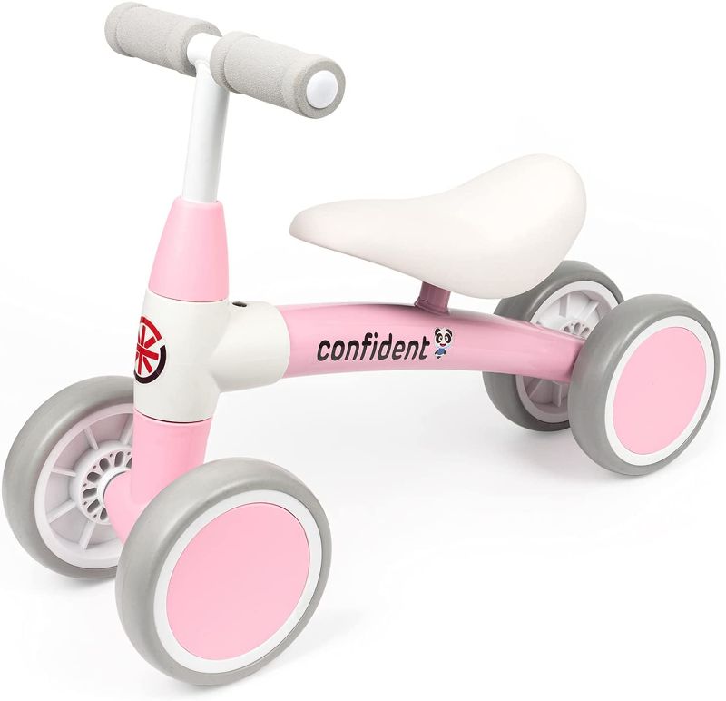 Photo 1 of YGJT Baby Balance Bikes Rides Toys for 1 Year Old Boys Girls, Anti-Drop Indoor Baby Walker 10-36 Month Baby's First Bike Birthday Gift (Light Rose)
