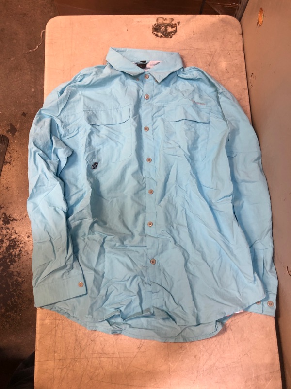 Photo 1 of Generic Blue Buttoned Dress Shirt. XL