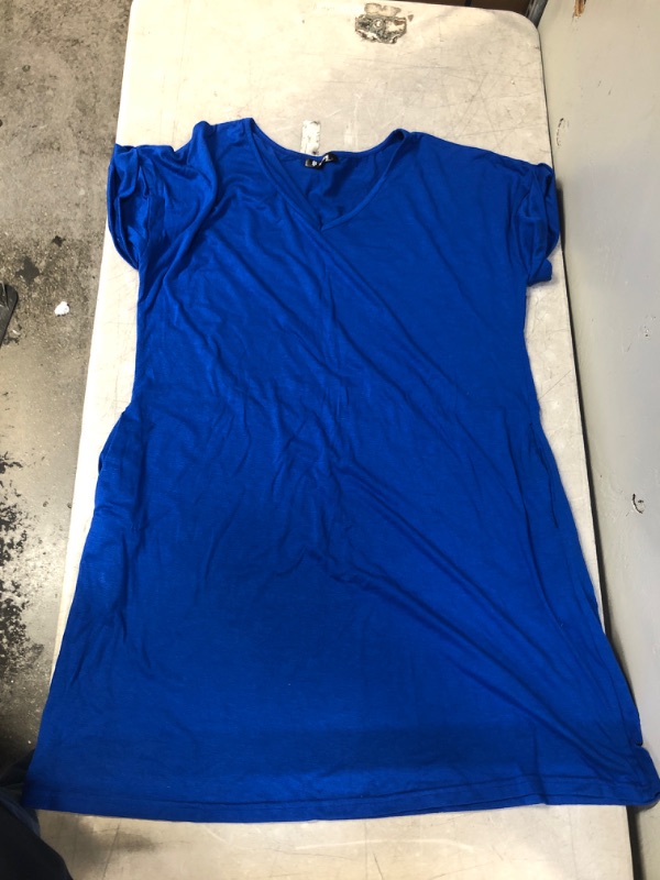 Photo 1 of Generic Blue Short Sleeve Women's Shirt. Large