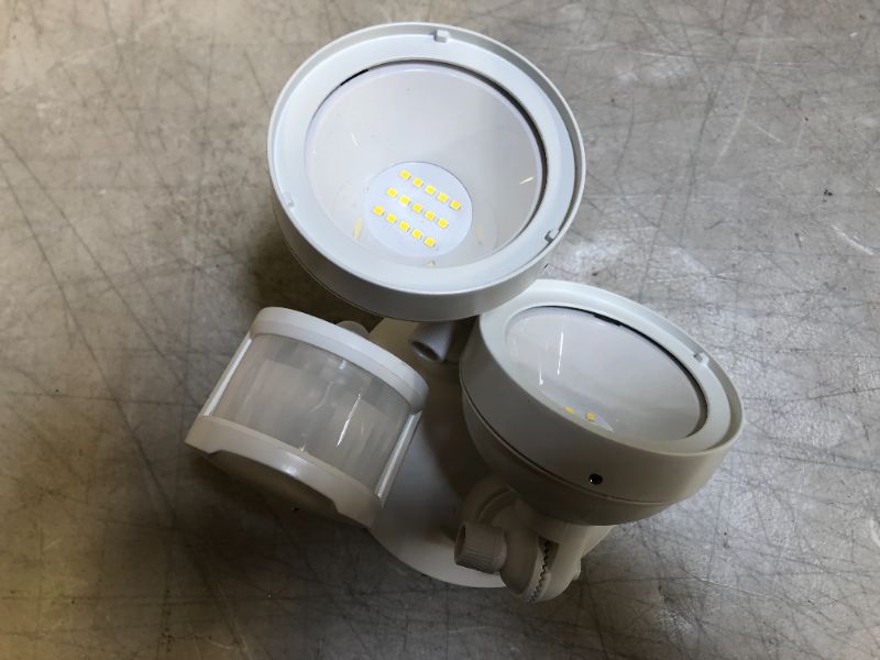 Photo 3 of 180° White Motion Activated Sensor Twin-Head Round Outdoor Integrated LED Security Flood Light