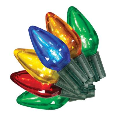 Photo 1 of 25-Light LED Smooth C9 Multi-Color String Light 24 Ft. Super Bright