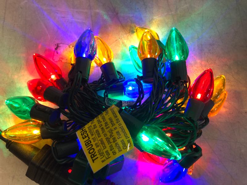 Photo 2 of 25-Light LED Smooth C9 Multi-Color String Light 24 Ft. Super Bright