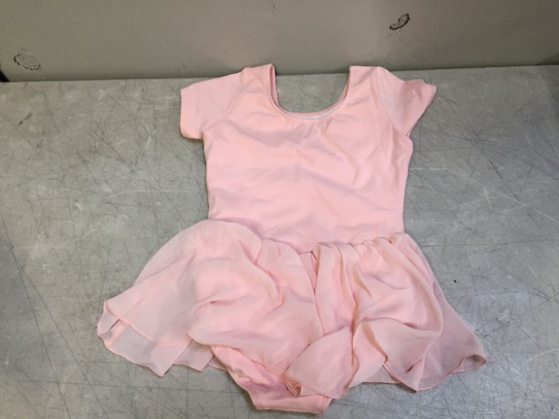 Photo 2 of Bloch Girl's Short Sleeve Leotard Chiffon Dress 8-10 US