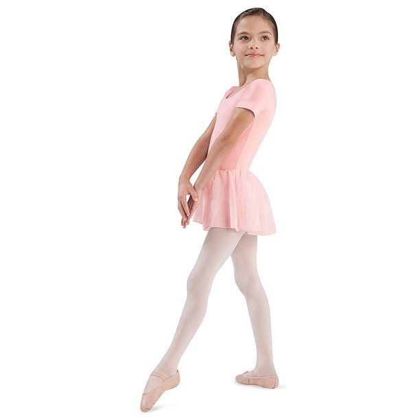 Photo 1 of Bloch Girl's Short Sleeve Leotard Chiffon Dress 8-10 US