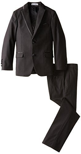 Photo 1 of A.x.n.y Boys' Big Tailored Three-Piece Tuxedo Set, Black, 12