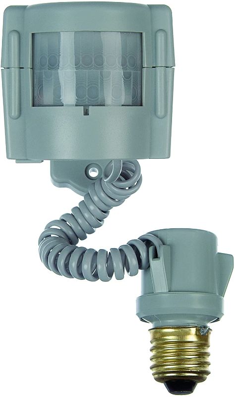Photo 1 of Xodus Innovations HS3100D Motion Activated Indoor/ Outdoor Light Adapter up to 150 Watts with Adjustable "On" Time , Grey
