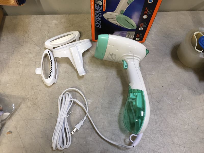 Photo 1 of Conair - GS23N Extreme Steam Hand Held Fabric Steamer with Dual Heat, White/Green
