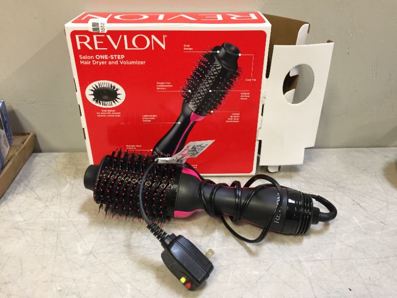 Photo 1 of REVLON One-Step Hair Dryer and Volumizer Hot Air Brush, Pink
