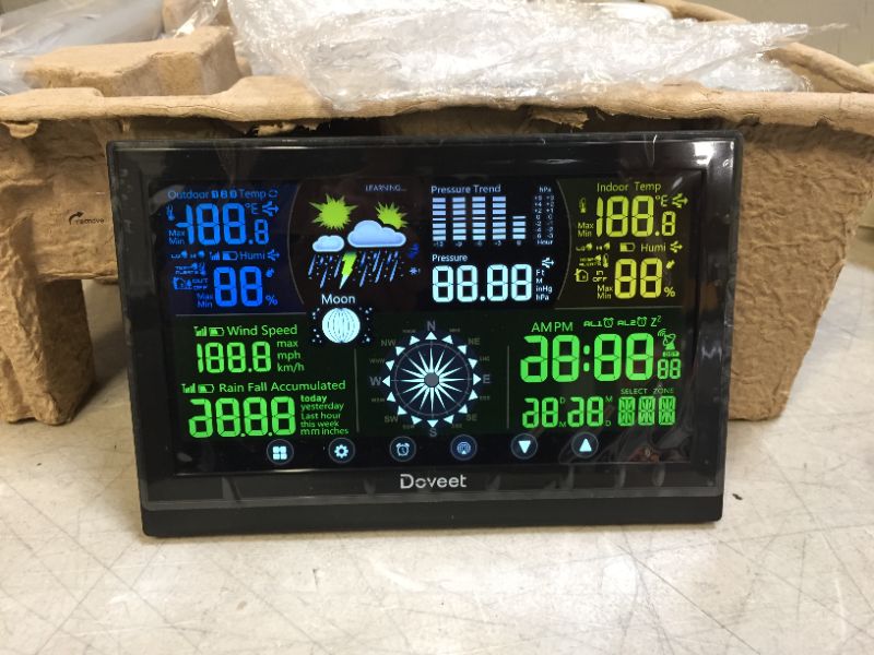 Photo 1 of DOVEET Weather Station Wireless Indoor Outdoor, Color Weather Stations with Indoor Outdoor Thermometer Wireless Sensor
