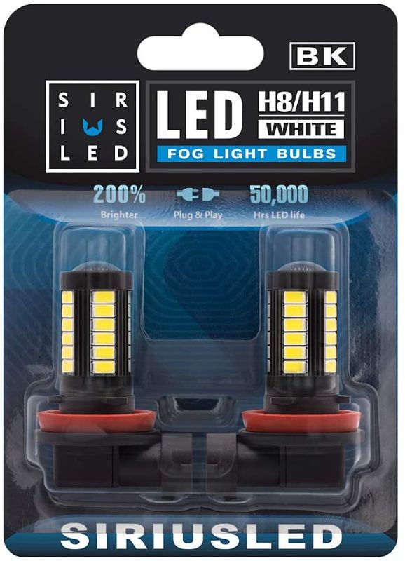 Photo 1 of SIRIUSLED H8 H11 LED bulb for car truck Fog Light 6500k White High Power Projector Super Bright Pack of 2
