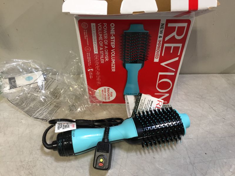 Photo 2 of REVLON One-Step Hair Dryer And Volumizer Hot Air Brush, Mint
