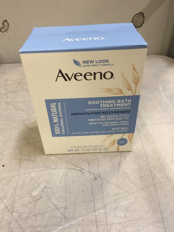 Photo 2 of Aveeno Soothing Bath Treatment For Itchy, Irritated Skin, 8 Count exp 08/2023