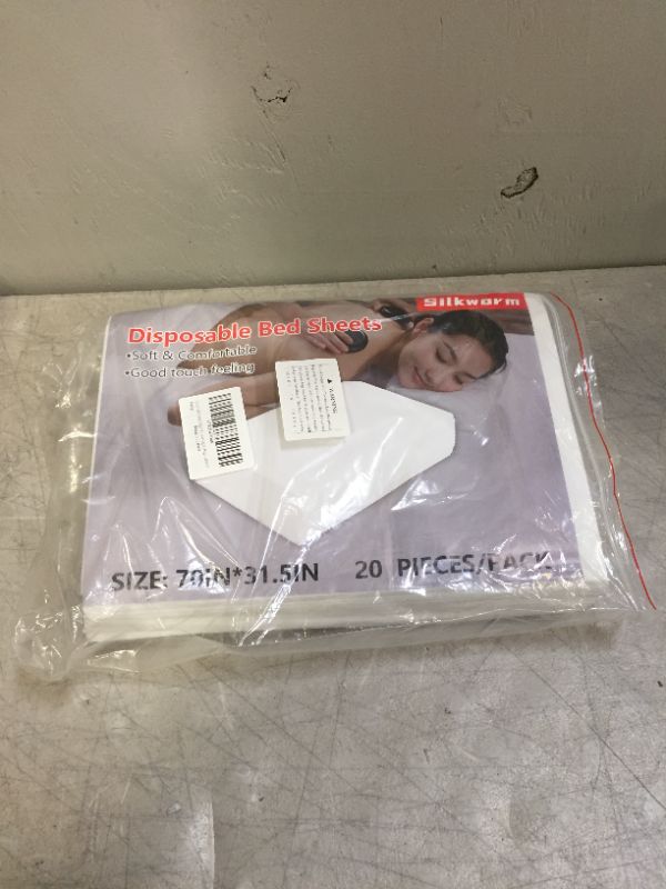 Photo 1 of 20 Pcs Massage Disposable Sheets, Disposable Sheets Spa Massage Bed Waterproof and Oil-proof Bed Cover Non-woven 70" x 31.5"
